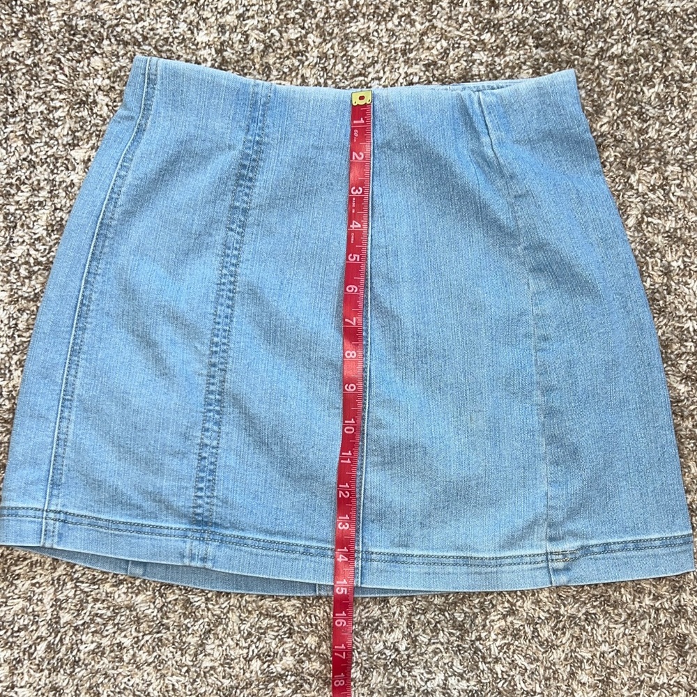No Boundaries Denim Blue Mini Skirt - Picture 6 of 6